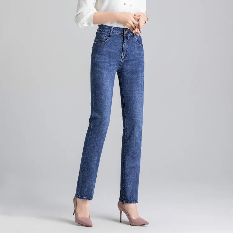 Slim Jeans Woman High Waist Blue Denim Straight Pants Femme Autumn Winter Cotton Trousers Stretch Oversize Middle Aged Mom Jeans
Slim Jeans Woman High Waist Blue Denim Straight Pants Femme Autumn Winter Cotton Trousers Stretch Oversize Middle Aged Mom Jeans