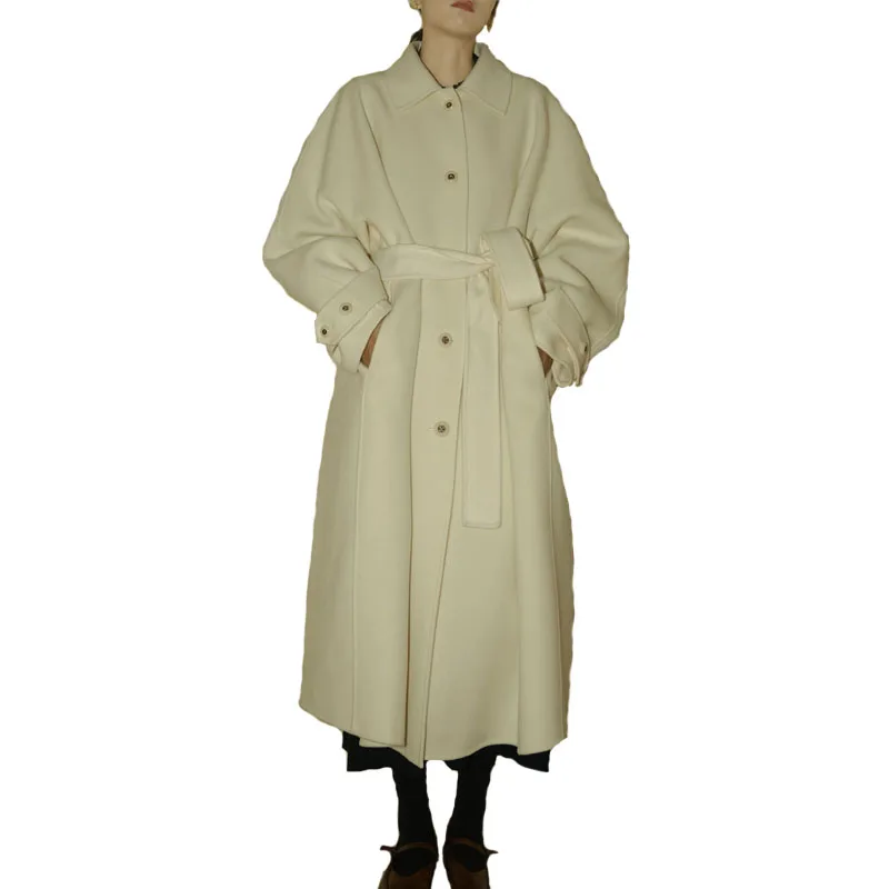 Coat Women Winter Imitated Wool Lapel Sashes Long Sleeve Loose Warm Elegant Office Ladies Overcoat Fashion Outwear 2021 M713
Coat Women Winter Imitated Wool Lapel Sashes Long Sleeve Loose Warm Elegant Office Ladies Overcoat Fashion Outwear 2021 M713
