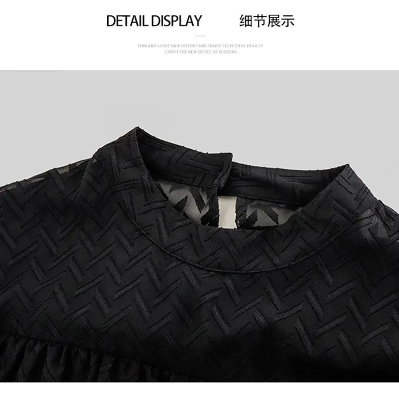 Blouses Women's Plus Size Sexy Blusas 2021 Spring Fashion Chiffon Splicing Long Sleeves Ruffles Hollow Shirts Casual Tops Woman 
Blouses Women's Plus Size Sexy Blusas 2021 Spring Fashion Chiffon Splicing Long Sleeves Ruffles Hollow Shirts Casual Tops Woman