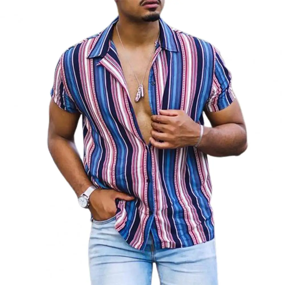 Breathable Trendy Short Sleeve Buttons Closure Casual Shirt Cardigan Stripe Shirt Short Sleeve for Office
Breathable Trendy Short Sleeve Buttons Closure Casual Shirt Cardigan Stripe Shirt Short Sleeve for Office