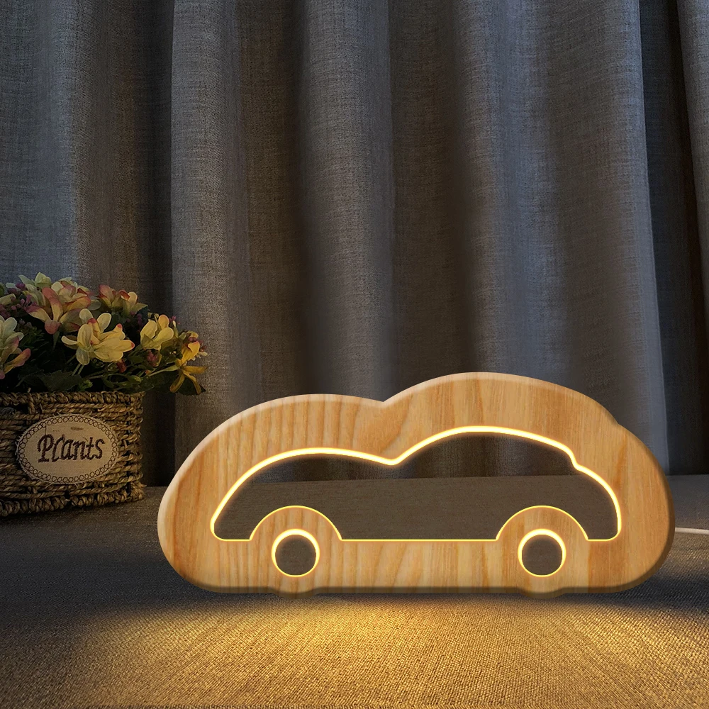 Plane Sports Car Fighter Wooden 3D LED Night Light Warm White Novelty Kid Bedroom 3D Table Lamp Best Home Decor Lights
Plane Sports Car Fighter Wooden 3D LED Night Light Warm White Novelty Kid Bedroom 3D Table Lamp Best Home Decor Lights