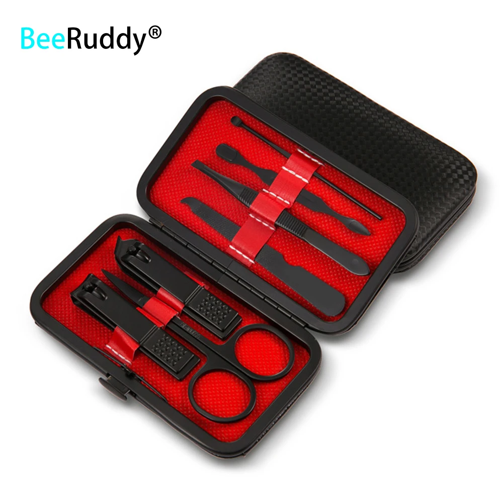 Nail Clippers Set 7pcs Black Stainless Steel Ear Spoon Nail Clippers Manicure Set Pedicure Kit Nail Cutters For Manicure Tools
Nail Clippers Set 7pcs Black Stainless Steel Ear Spoon Nail Clippers Manicure Set Pedicure Kit Nail Cutters For Manicure Tools