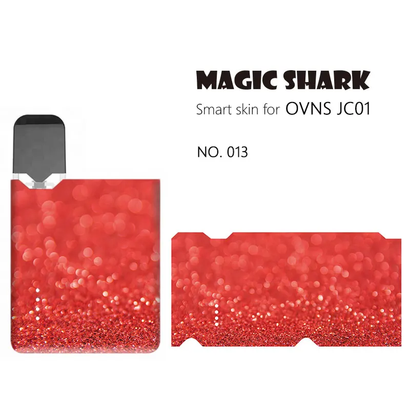 Magic Shark 2019 New Wood Print Skull Leaf Bumpy Sticker Skin Film Case Cover for OVNS JC01 E Cigar 012-021 | Мобильные телефоны и