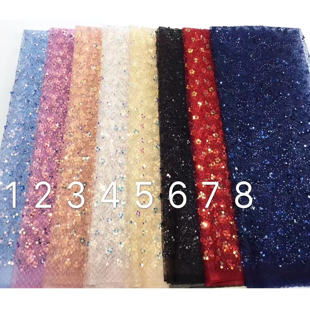 New Indian Sequins Net Lace Fabric High Quality Sequined Mesh Tulle Laces For 2020 For French Women Evening Party Dresses Sewing
New Indian Sequins Net Lace Fabric High Quality Sequined Mesh Tulle Laces For 2020 For French Women Evening Party Dresses Sewing