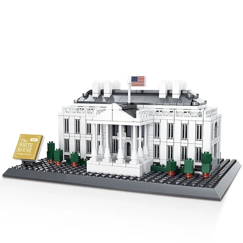 Wange 4214 USA Architecture The White House Block Diy City Landscape Model Building Bricks Toys For Children
Wange 4214 USA Architecture The White House Block Diy City Landscape Model Building Bricks Toys For Children