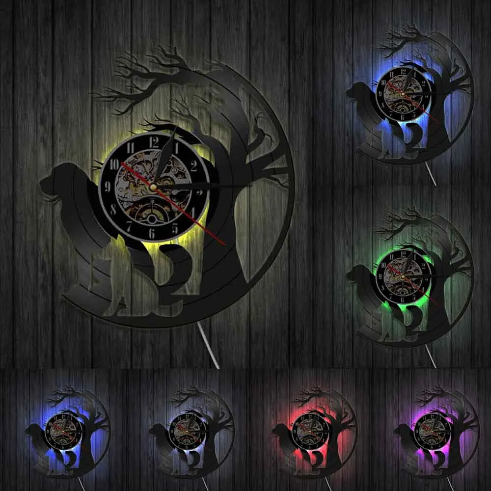 Dogs Under The Tree Wall Art Home Decor Wall Clock Puppies Silhouette Vinyl Record Wall Clock Vintage Gift For Dog Owners Lovers
Dogs Under The Tree Wall Art Home Decor Wall Clock Puppies Silhouette Vinyl Record Wall Clock Vintage Gift For Dog Owners Lovers