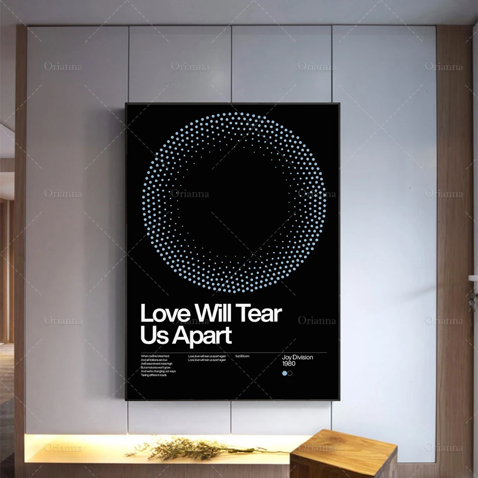 New Wave Poster Love Will Tear Us Apart - Joy Division 1980, Song Minimalistic Swiss Graphic Design Wall Art Canvas Painting
New Wave Poster Love Will Tear Us Apart - Joy Division 1980, Song Minimalistic Swiss Graphic Design Wall Art Canvas Painting