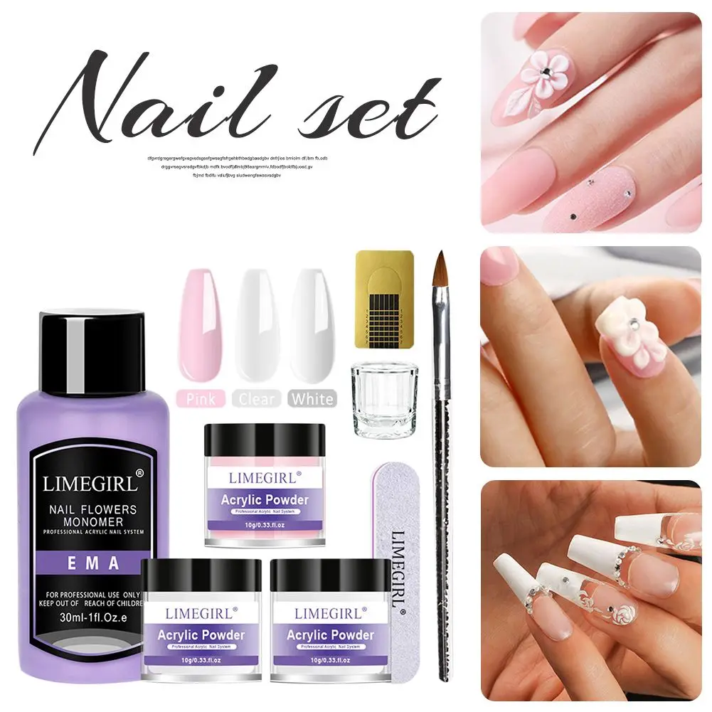 Women Fashion 3Colors Manicure Kit Nail Form Carving With Nail Brush Monomer Set Nail Acrylic Powder
Women Fashion 3Colors Manicure Kit Nail Form Carving With Nail Brush Monomer Set Nail Acrylic Powder