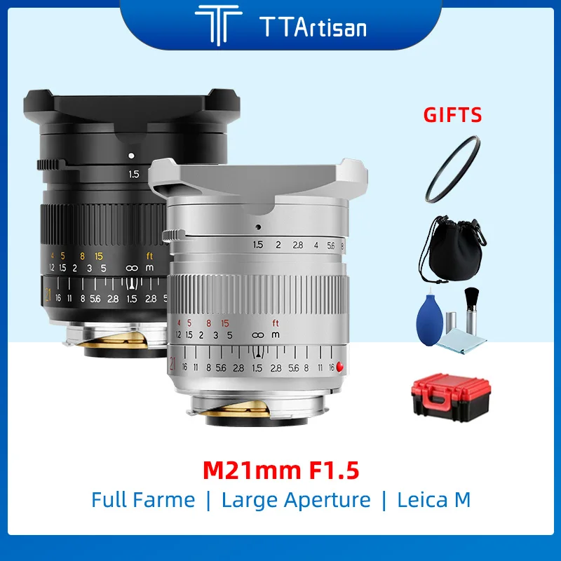TTArtisan 21mm F1.5 Full Fame Large Aperture Wide Angle Manual Lens for Leica M-Mount Cameras Like M2 M3 M4 M5 M6 M7 M8 M9 M9p
TTArtisan 21mm F1.5 Full Fame Large Aperture Wide Angle Manual Lens for Leica M-Mount Cameras Like M2 M3 M4 M5 M6 M7 M8 M9 M9p