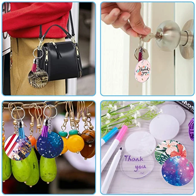 120 Pcs Acrylic Keychain Blanks Kit with Key Rings Jump Rings Round Clear Discs Circles Colorful Tassel Pendants for DIY Project
120 Pcs Acrylic Keychain Blanks Kit with Key Rings Jump Rings Round Clear Discs Circles Colorful Tassel Pendants for DIY Project
