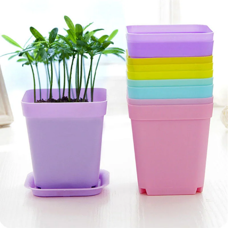 Garden Flower Pot Square Bonsai Planter Plastic Square Pots for Succulent Plants Nursery Garden Desk Home Decor Candy Colors
Garden Flower Pot Square Bonsai Planter Plastic Square Pots for Succulent Plants Nursery Garden Desk Home Decor Candy Colors