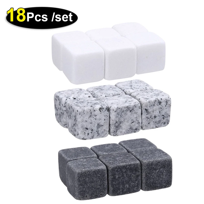 6/18pcs Whiskey Stones Reusable Wine Cooler Portable Whisky Ice Stone Whisky Natural Rocks Bar Wine Tools Party Wedding Gift Set
6/18pcs Whiskey Stones Reusable Wine Cooler Portable Whisky Ice Stone Whisky Natural Rocks Bar Wine Tools Party Wedding Gift Set