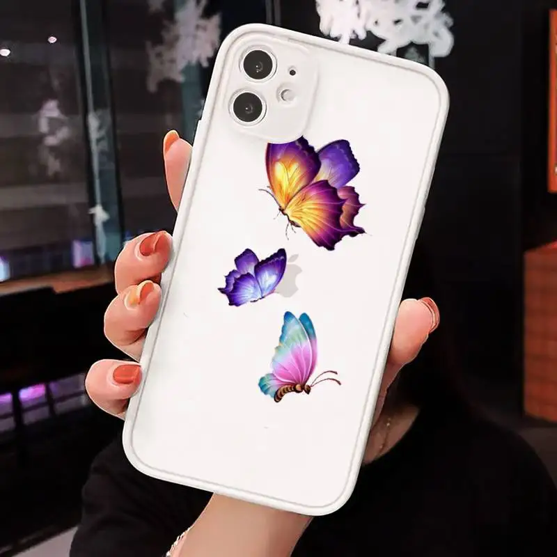 Cute Butterfly Phone Case For iPhone 12 11 Mini Pro XR XS Max 7 8 Plus X Matte transparent White Back Cover
Cute Butterfly Phone Case For iPhone 12 11 Mini Pro XR XS Max 7 8 Plus X Matte transparent White Back Cover
