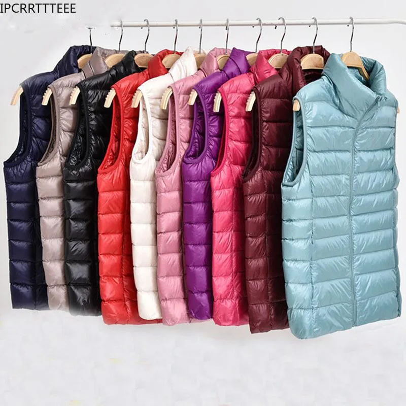Women Warm Vests Ultra Light Down Vest Women Fabric Portable Warm Sleeveless Winter Liner Waistcoat
Women Warm Vests Ultra Light Down Vest Women Fabric Portable Warm Sleeveless Winter Liner Waistcoat
