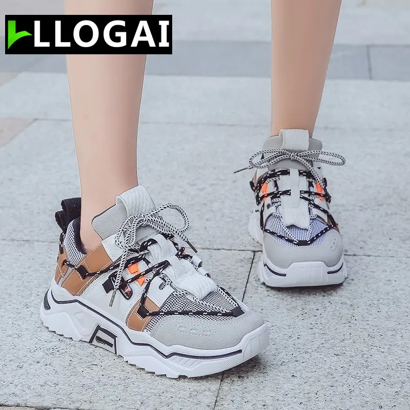 LLOGAI Casual Vulcanize Shoes Women Platform Chunky Sneakers Lace-up Luxury Designer Female Fashion Sneakers Zapatillas Mujer
LLOGAI Casual Vulcanize Shoes Women Platform Chunky Sneakers Lace-up Luxury Designer Female Fashion Sneakers Zapatillas Mujer