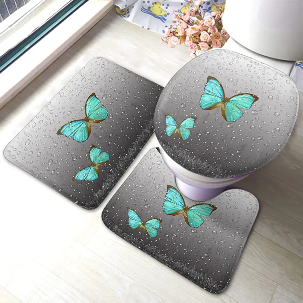 Flower Hummingbird Bathroom Mat Tropical Japanese Flower Butterfly 3-piece Set Bathroom Carpet Bath Mat Contour Toilet Cover
Flower Hummingbird Bathroom Mat Tropical Japanese Flower Butterfly 3-piece Set Bathroom Carpet Bath Mat Contour Toilet Cover