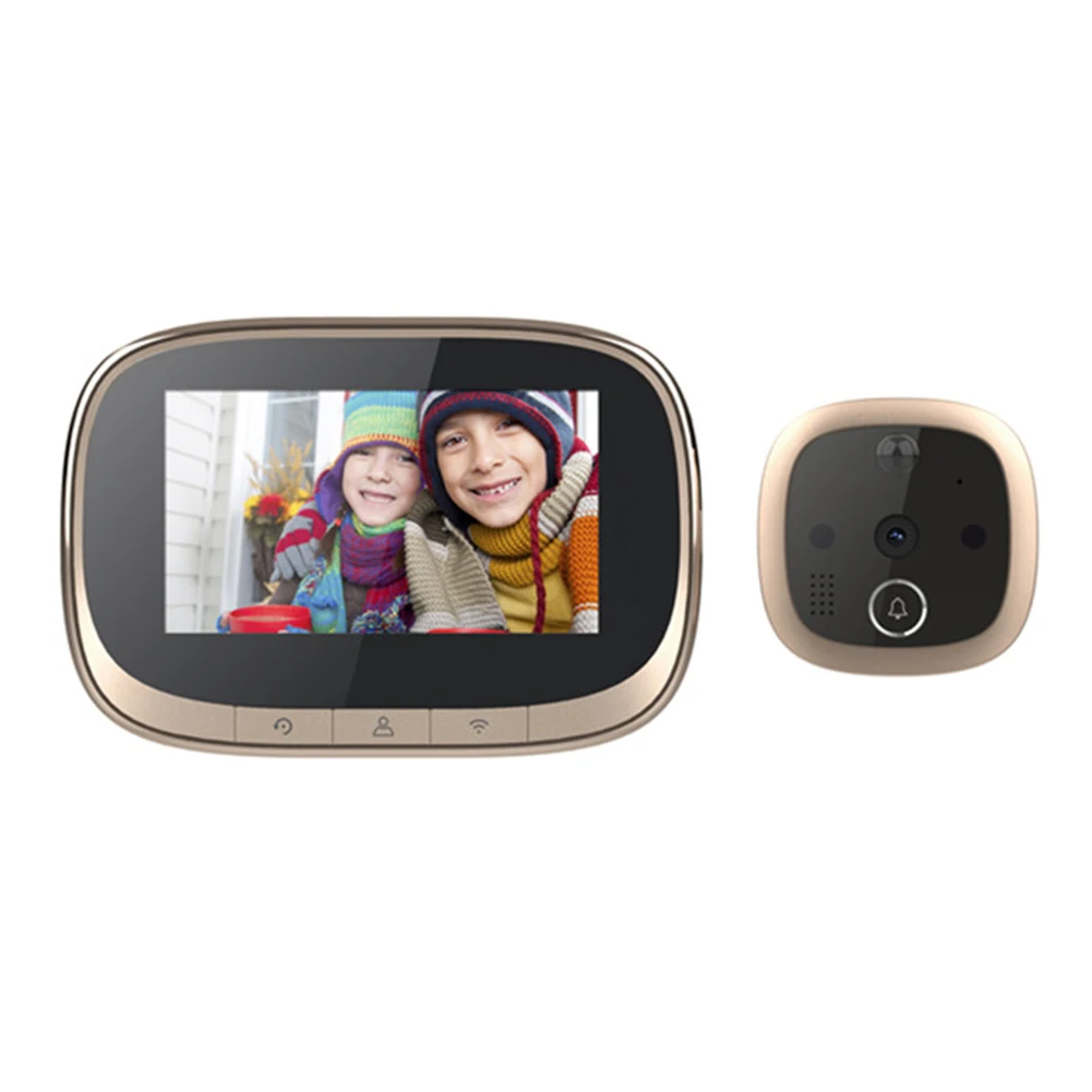 W2 4.3 inch IPS LCD Digital WIFI Camera Doorbell 170 Degrees Angle Infrared Night Vision 720P Eye Peephole Viewer Ring
W2 4.3 inch IPS LCD Digital WIFI Camera Doorbell 170 Degrees Angle Infrared Night Vision 720P Eye Peephole Viewer Ring