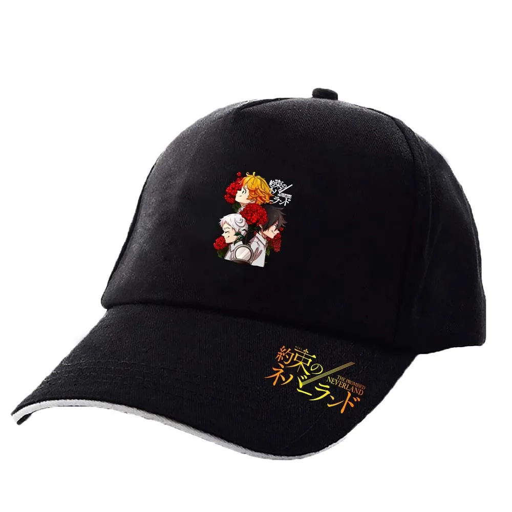 The Promised Neverland Cap Anime Cotton Unisex Sunshade Adjustable Sports Casual Black Pink Baseball Hat 2021 New Fashion
The Promised Neverland Cap Anime Cotton Unisex Sunshade Adjustable Sports Casual Black Pink Baseball Hat 2021 New Fashion