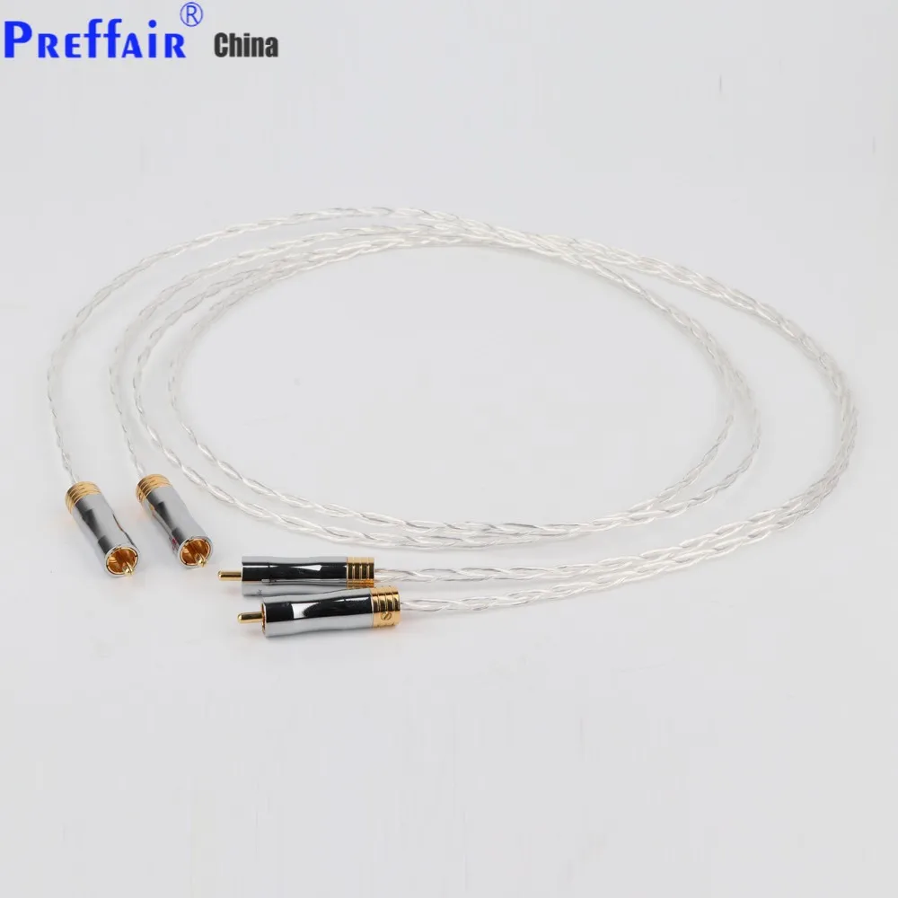 Pair 8N OCC Copper Silver Plated Audio Interconnects Cable with Gold Plate HIFI RCA Plug Cable For CD/AMP
Pair 8N OCC Copper Silver Plated Audio Interconnects Cable with Gold Plate HIFI RCA Plug Cable For CD/AMP