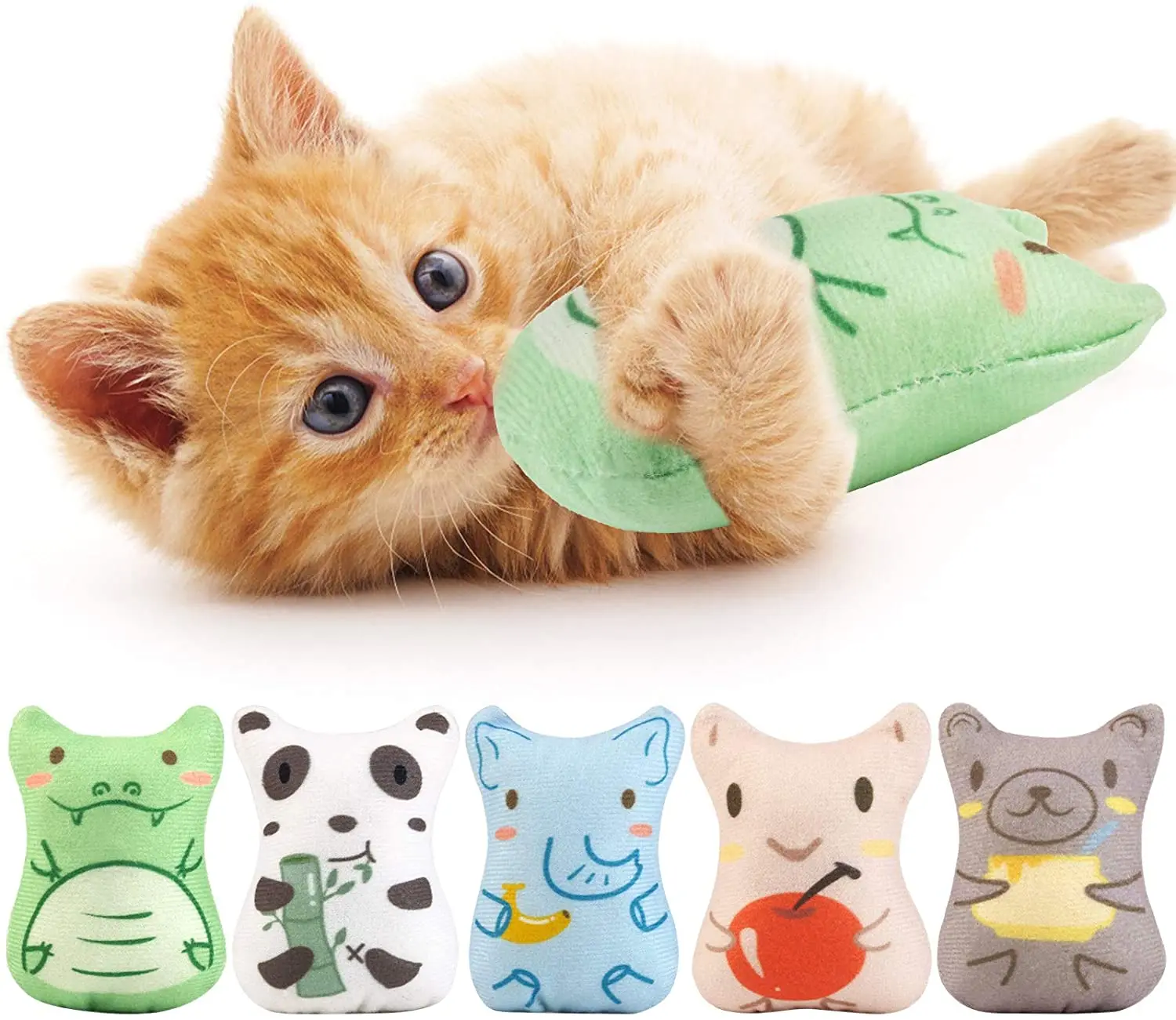 ABQP Catnip Toys for Indoor Cats Plush Cat Chew Toys Teething Interactive Catnip Filled Kitten Toy Soft Pet Toy 
ABQP Catnip Toys for Indoor Cats Plush Cat Chew Toys Teething Interactive Catnip Filled Kitten Toy Soft Pet Toy