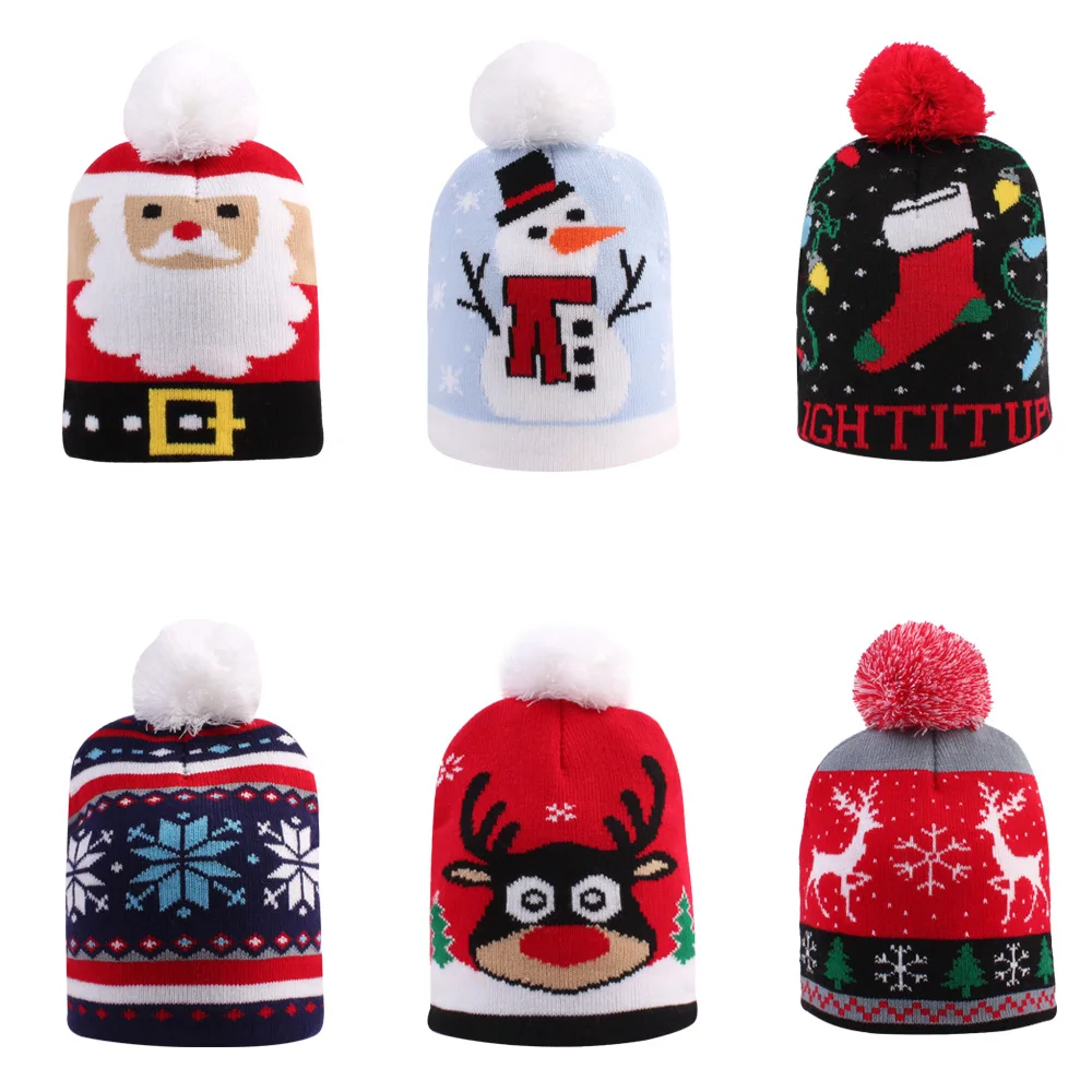 Christmas Hat Sweater Knitted Beanie For Kids Child Keep Warm Cute Cap Girls Boy Xmas New Year Decorations Head Accessories 
Christmas Hat Sweater Knitted Beanie For Kids Child Keep Warm Cute Cap Girls Boy Xmas New Year Decorations Head Accessories