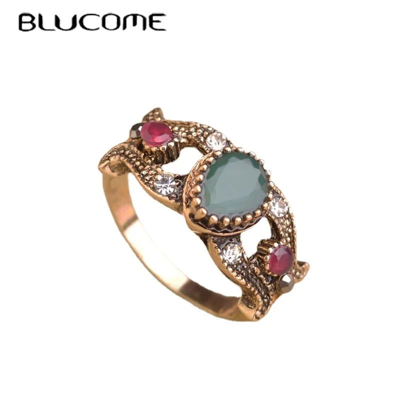 Blucome Vintage Wedding Rings For Women Party Turkish Waterdrop Resin Acrylic Small Engagement Finger Ring bague Femme
Blucome Vintage Wedding Rings For Women Party Turkish Waterdrop Resin Acrylic Small Engagement Finger Ring bague Femme