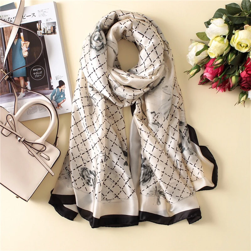 Yulaili 2020 New White Color Women Scarf Spring Silk Scarves Floral Print Shawls and Wraps Ladies Pashmina Bandana Foulard Soie
Yulaili 2020 New White Color Women Scarf Spring Silk Scarves Floral Print Shawls and Wraps Ladies Pashmina Bandana Foulard Soie