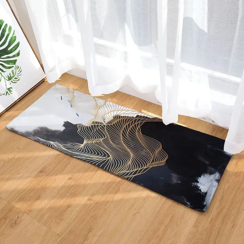 Flannel Long Floor Mat Door Mat Heat Transfer Geometric Drawing Kitchen Bathroom Water-Absorbing Non-Slip Mat Carpet
Flannel Long Floor Mat Door Mat Heat Transfer Geometric Drawing Kitchen Bathroom Water-Absorbing Non-Slip Mat Carpet