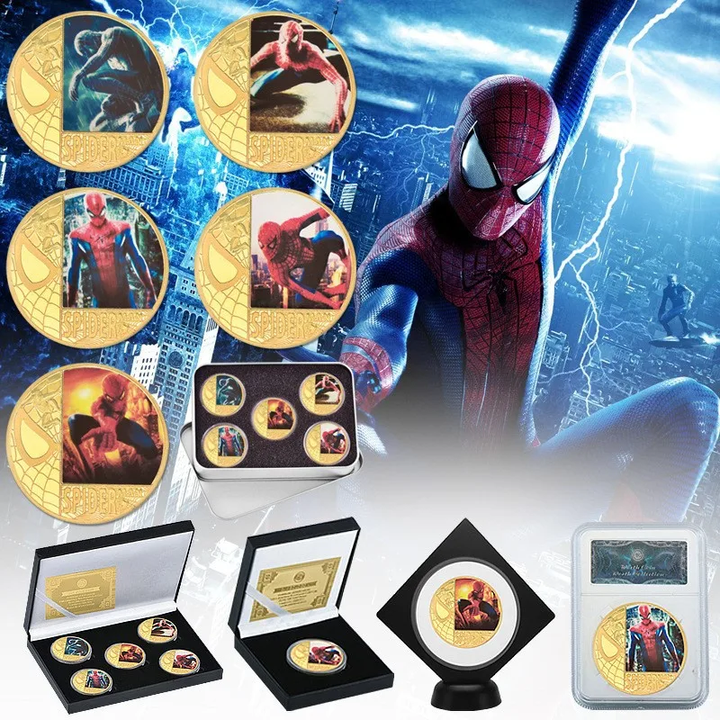 10 Styles Kawaii Anime Marvel Spider-Man Commemorative Coins Cute Animation Peripheral Collection Commemorative Badge Kids Toys
10 Styles Kawaii Anime Marvel Spider-Man Commemorative Coins Cute Animation Peripheral Collection Commemorative Badge Kids Toys