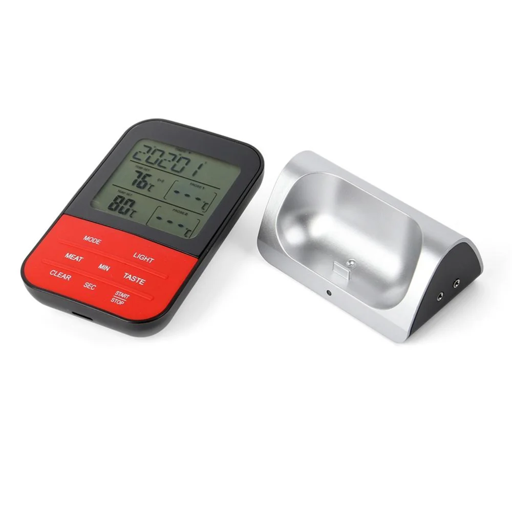 1 Pc Digital Wireless Remote Cooking Food with Dual Probes for Oven Meat Smoker BBQ Grill Kitchen
1 Pc Digital Wireless Remote Cooking Food with Dual Probes for Oven Meat Smoker BBQ Grill Kitchen