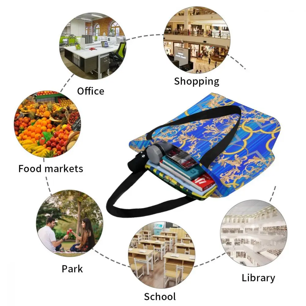 NOISYDESIGNS Vintage Golden Flowers Women Canvas Foldable Shopping Bag Female Handbags Tote Shoulder Shopper Bag Bolsa Feminina
NOISYDESIGNS Vintage Golden Flowers Women Canvas Foldable Shopping Bag Female Handbags Tote Shoulder Shopper Bag Bolsa Feminina