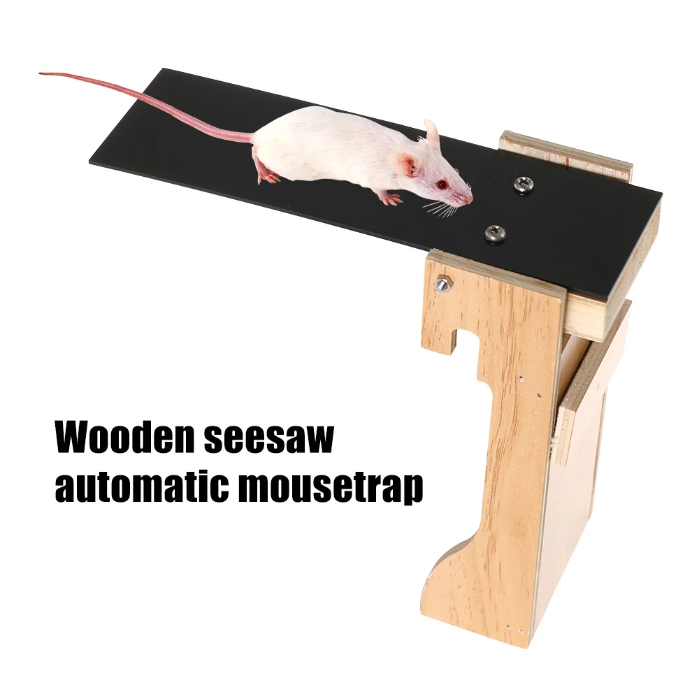 

Wood Plank Mouse Trap Auto Reset Reusable No Harmful Wooden Mice Catcher Mouse Trap Walk The Plank Mouse Trap With Auto Reset