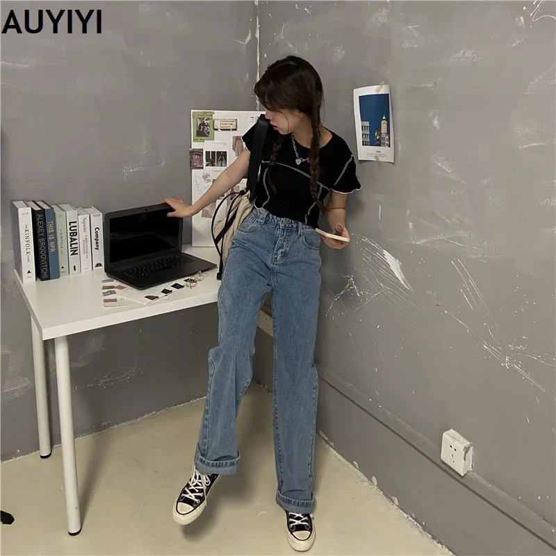 2021 fashion casual spring new products loose and thin wild straight denim trousers mopping pants AUYIYI
2021 fashion casual spring new products loose and thin wild straight denim trousers mopping pants AUYIYI