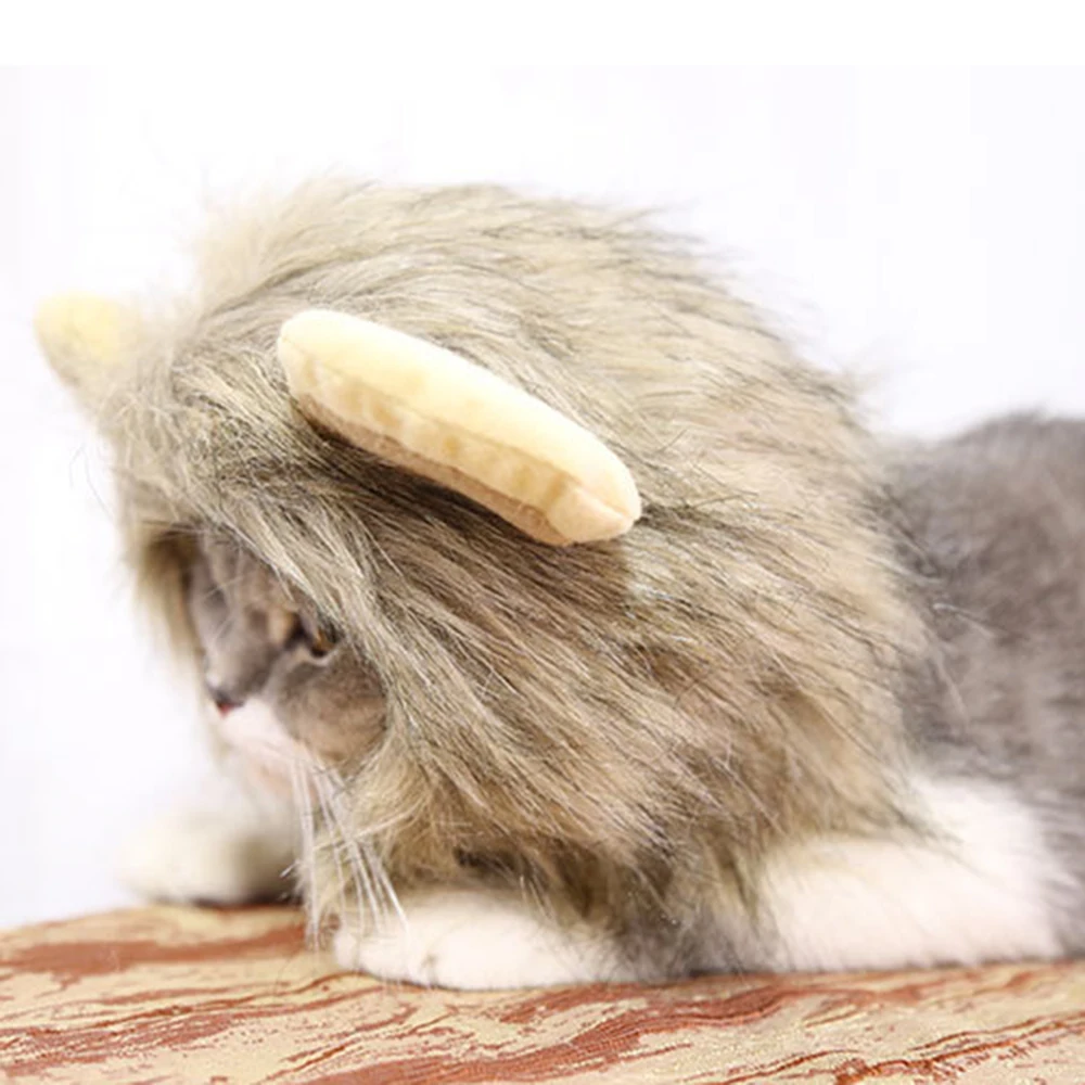 Лев Мане костюм для кошек собак домашних животных аксессуары волос Наряжаться
