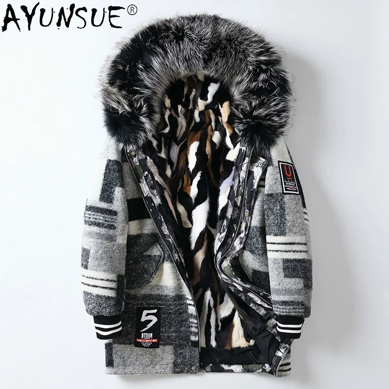 AYUNSUE Genuine Mink Fur Coat Winter Jacket Men Clothing 2020 Real Raccoon Fur Collar Parka Hooded Jackets Chaquetas LXR993
AYUNSUE Genuine Mink Fur Coat Winter Jacket Men Clothing 2020 Real Raccoon Fur Collar Parka Hooded Jackets Chaquetas LXR993