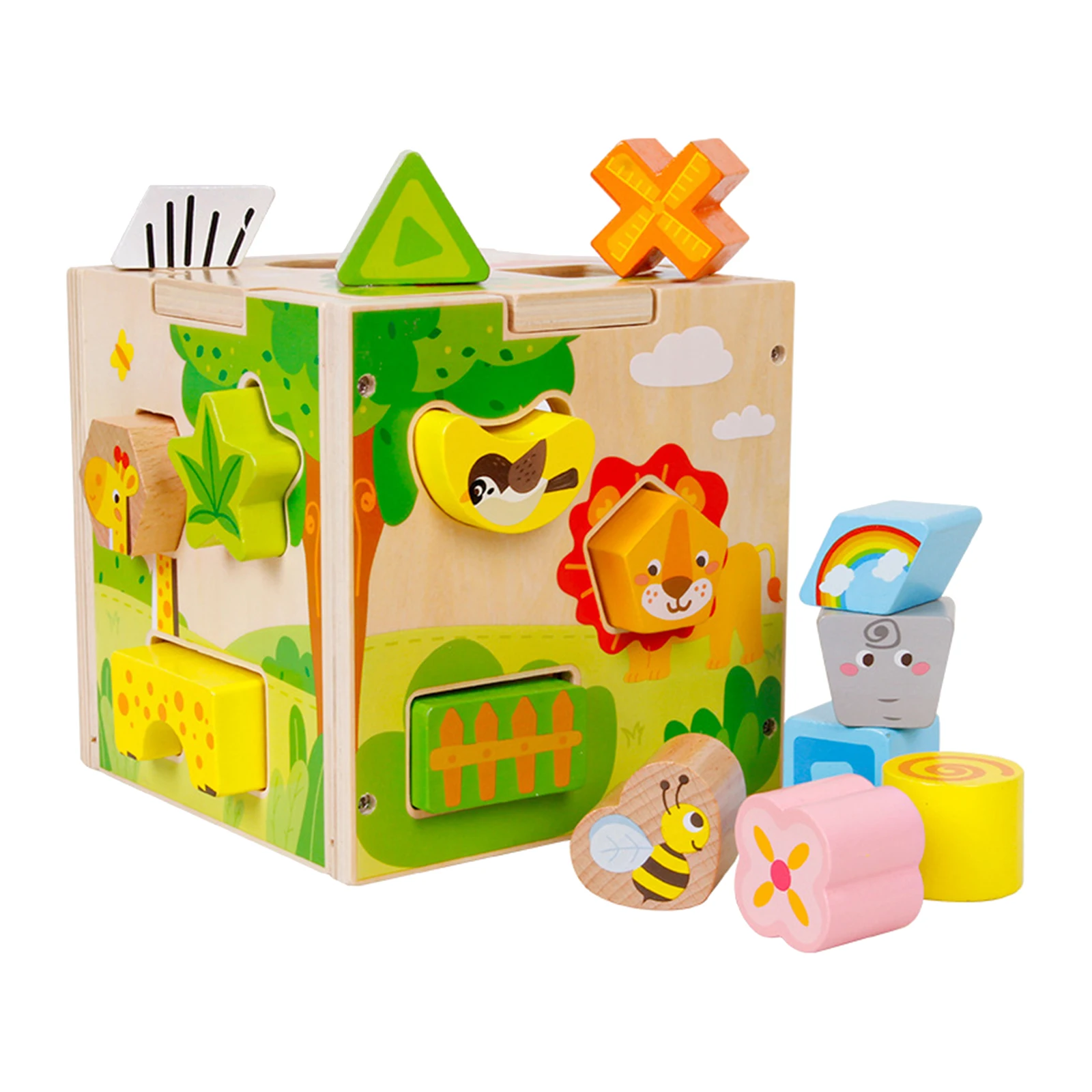 Shape Sorter Toy, Developmental Assembled Toys Intelligence Box, for Kids 2 3 Years Old
Shape Sorter Toy, Developmental Assembled Toys Intelligence Box, for Kids 2 3 Years Old