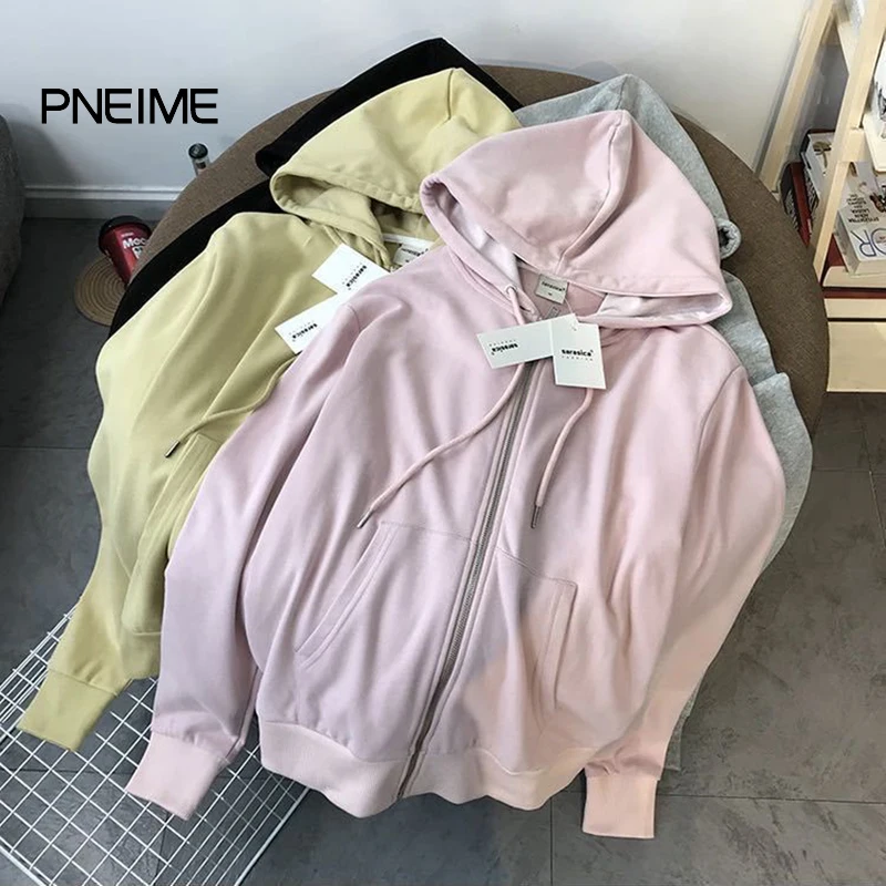 New Women's Solid Color Hooded Sweater Woman Zipper Korean Version of the Sweatshirt Student Loose Cardigan All-match Ins Jacket
New Women's Solid Color Hooded Sweater Woman Zipper Korean Version of the Sweatshirt Student Loose Cardigan All-match Ins Jacket