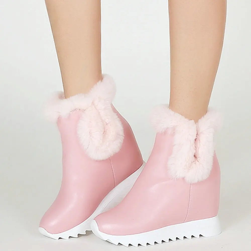2020 Winter Casual Shoes Women Slip On Genuine Leather Wedges High Heel Snow Boots Female Warm Rabbit Fur Platform Pumps Shoes
2020 Winter Casual Shoes Women Slip On Genuine Leather Wedges High Heel Snow Boots Female Warm Rabbit Fur Platform Pumps Shoes