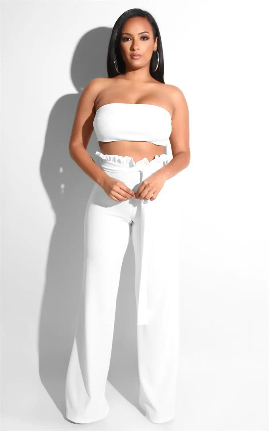 Sexy Fashion Suit Solid Hollow Out Straight Pants And Crop Top Set Casual Pleated Drawstring Two Piece Set Women
Sexy Fashion Suit Solid Hollow Out Straight Pants And Crop Top Set Casual Pleated Drawstring Two Piece Set Women