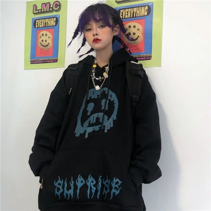 Women Hip Hop Sweatshirts Funny Autumn Pullover Rock Harajuku Hoodie Streetwear Cool Oversized Long Sleeve Japan Tops Girls
Women Hip Hop Sweatshirts Funny Autumn Pullover Rock Harajuku Hoodie Streetwear Cool Oversized Long Sleeve Japan Tops Girls