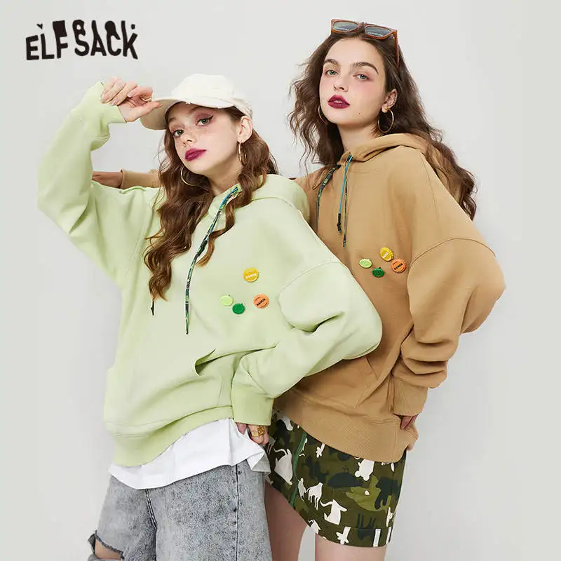 ELFSACK Harajuku Повседневный пуловер с аппликацией, Женская толстовка, 2021 осенний корейский женский Повседневный теплый топ
ELFSACK Harajuku Повседневный пуловер с аппликацией, Женская толстовка, 2021 осенний корейский женский Повседневный теплый топ