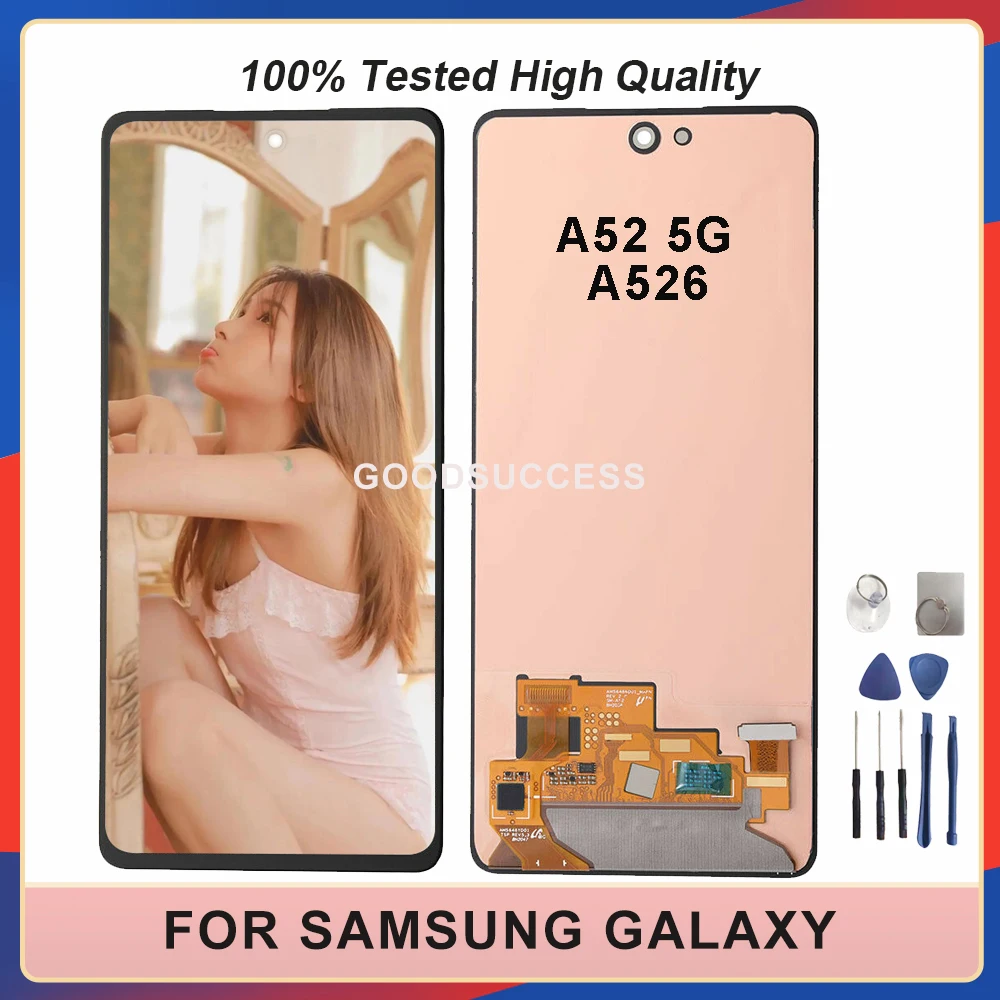 6,5 ''Оригинальный Для Samsung Galaxy A52 5G A526 A526F A526F/DS ЖК-дисплей сенсорный экран дигитайзер стеклянная панель в сборе Бесплатные инструменты
6,5 ''Оригинальный Для Samsung Galaxy A52 5G A526 A526F A526F/DS ЖК-дисплей сенсорный экран дигитайзер стеклянная панель в сборе Бесплатные инструменты