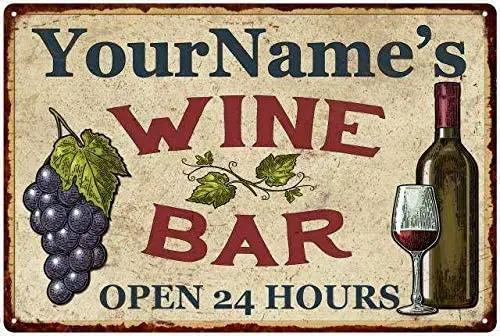 Your Name Rustic Wine Bar Metal Aluminum Sign Posters Café Bar Diner Pub Restaurant Wall Decor 12X8Inch
Your Name Rustic Wine Bar Metal Aluminum Sign Posters Café Bar Diner Pub Restaurant Wall Decor 12X8Inch
