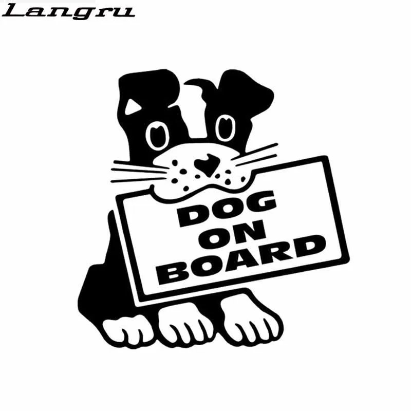 Langru 13 9*14 3 см собака на доске мультфильм виниловая наклейка щенок питомец любовь