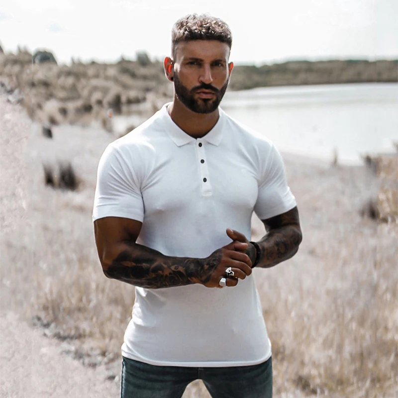 New Summer Fashion Mens Solid Short Sleeve Polo Shirts Cotton Slim Fit Turn Collar Male Gym Bodybuilding Fitness Polo Shirt
New Summer Fashion Mens Solid Short Sleeve Polo Shirts Cotton Slim Fit Turn Collar Male Gym Bodybuilding Fitness Polo Shirt