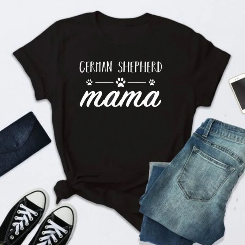 GERMAN SHEPHERD Mama Letter Print T Shirt Women Short Sleeve O Neck Loose Tshirt 2020 Summer Fashion Women Tee Shirt Tops
GERMAN SHEPHERD Mama Letter Print T Shirt Women Short Sleeve O Neck Loose Tshirt 2020 Summer Fashion Women Tee Shirt Tops