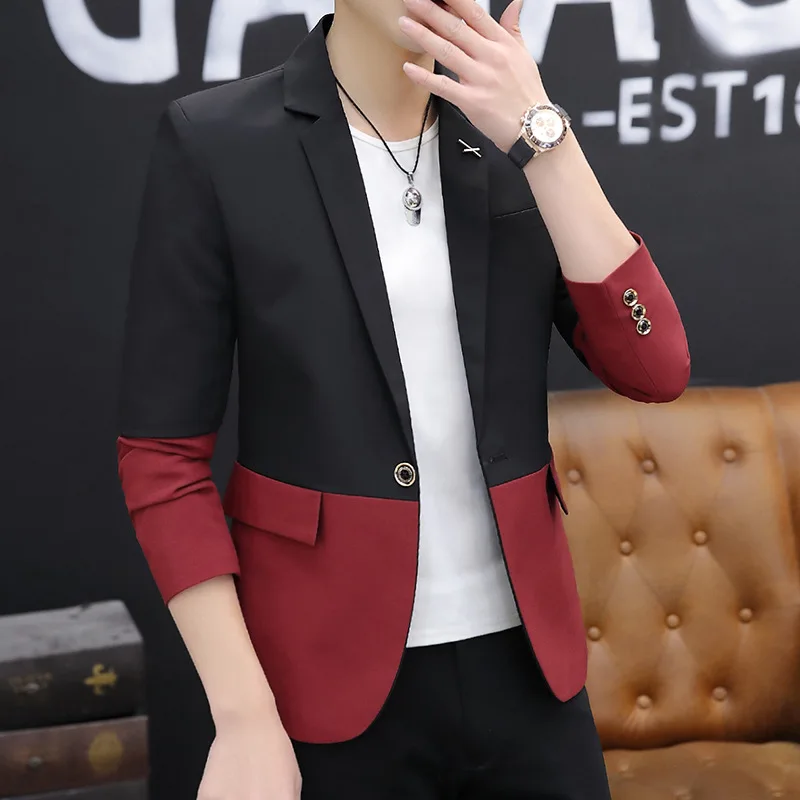 2020 Men's New Autumn Two-Color Suit Youth Slim-Fit Fashion Casual Stitching blazer
2020 Men's New Autumn Two-Color Suit Youth Slim-Fit Fashion Casual Stitching blazer