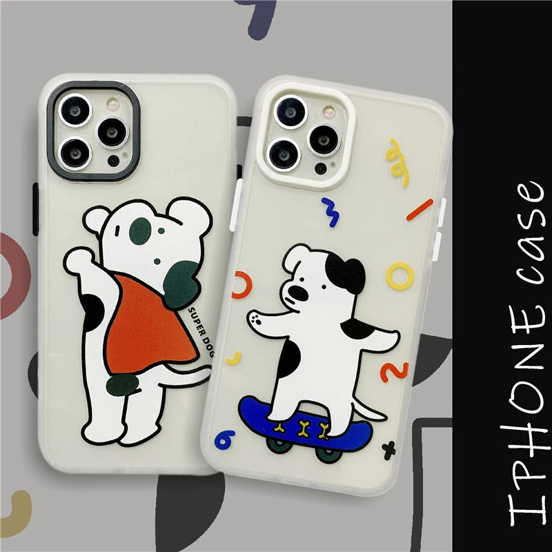 Cartoon Dog Cute Animal Phone Cases for Iphone 11 Pro XR XS Max X 7 8 Plus 12pro Max Shockproof Clear Soft Cover Fashion Case
Cartoon Dog Cute Animal Phone Cases for Iphone 11 Pro XR XS Max X 7 8 Plus 12pro Max Shockproof Clear Soft Cover Fashion Case