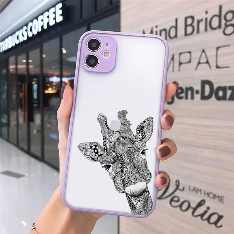 Animal elephant giraffe Phone Case For iPhone 12 11 Mini Pro XR XS Max 7 8 Plus X Matte transparent Purple Back Cover
Animal elephant giraffe Phone Case For iPhone 12 11 Mini Pro XR XS Max 7 8 Plus X Matte transparent Purple Back Cover