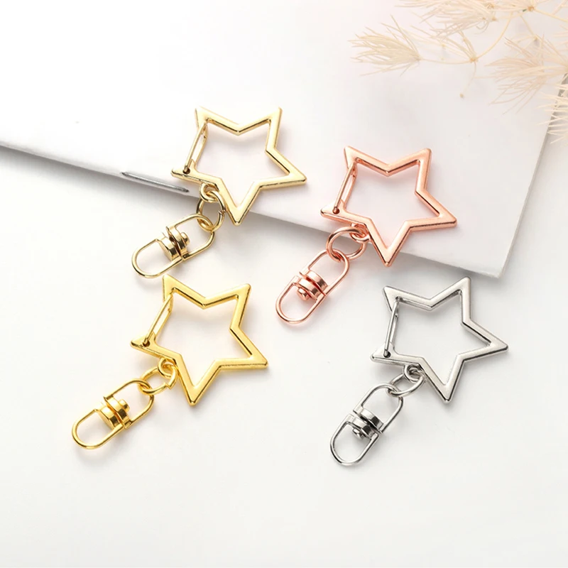 10pcs Creative Star Pentagram Hollow Key Chain Key Ring Keychain DIY Accessories Lobster Clasp Jewelry Making Findings Wholesale
10pcs Creative Star Pentagram Hollow Key Chain Key Ring Keychain DIY Accessories Lobster Clasp Jewelry Making Findings Wholesale